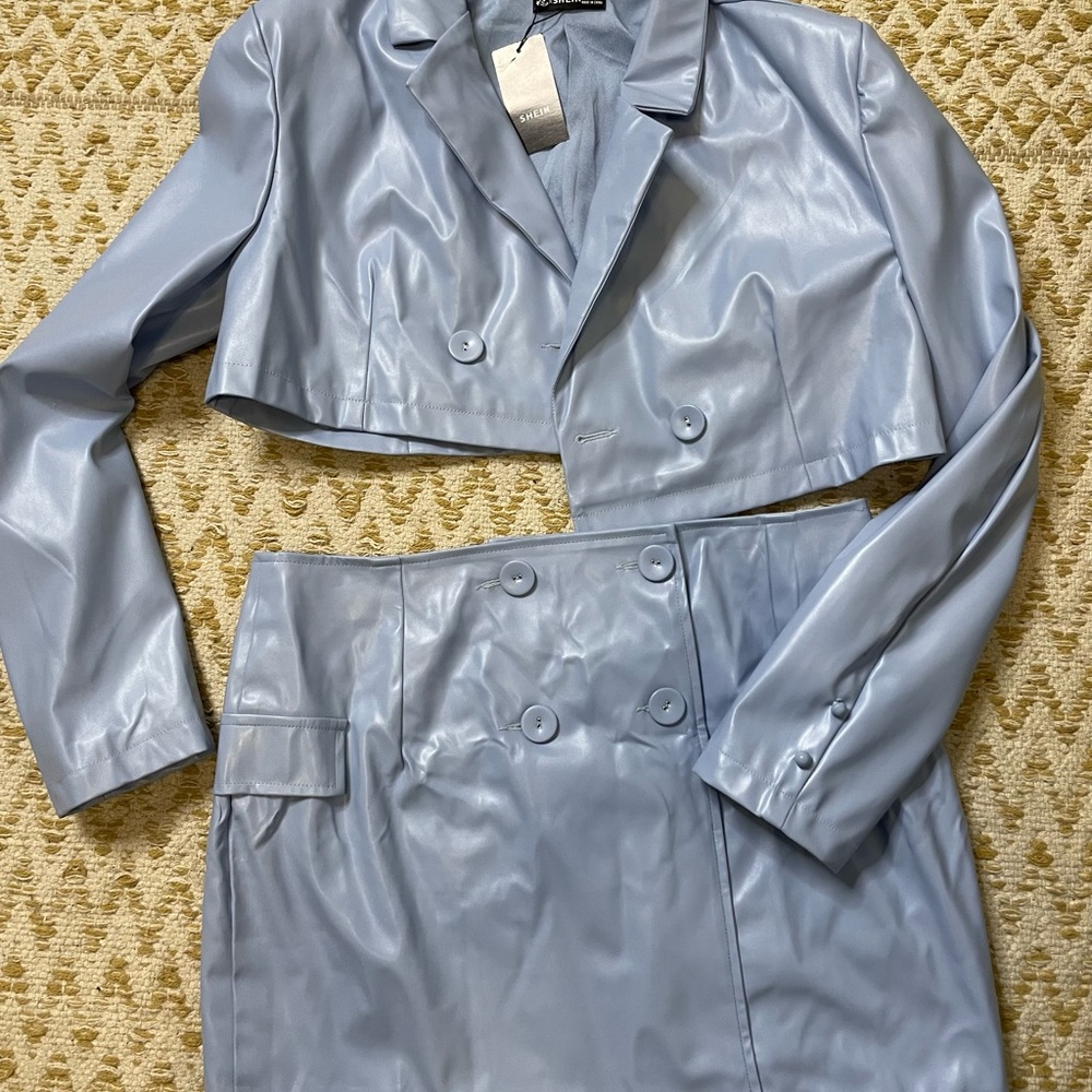 Pleather 2 piece set